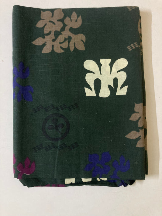 Export 100% Cotton Green Colour Floral Bedsheet